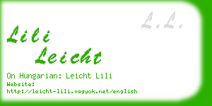 lili leicht business card